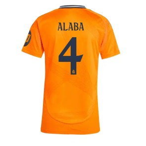 Real Madrid David Alaba #4 Gostujuci Dres za Ženska 2024-25 Kratak Rukavima